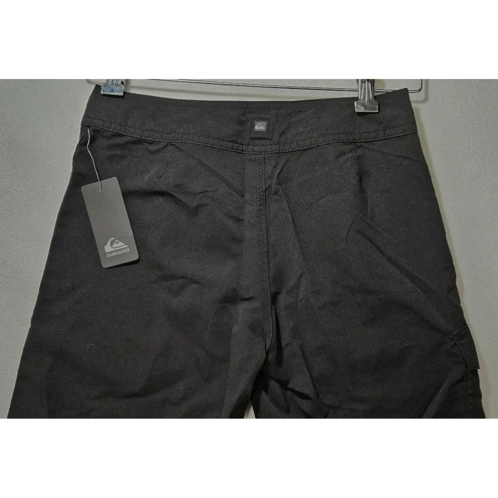 Quicksilver Board Shorts Boy's Size 25-10, Black, Pocket, No Liner, c. 2015, NWT